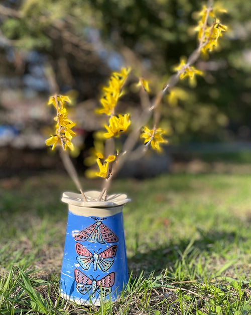 MOTHER'S DAY SPECIAL! Vase with Slip Transfer Decoration