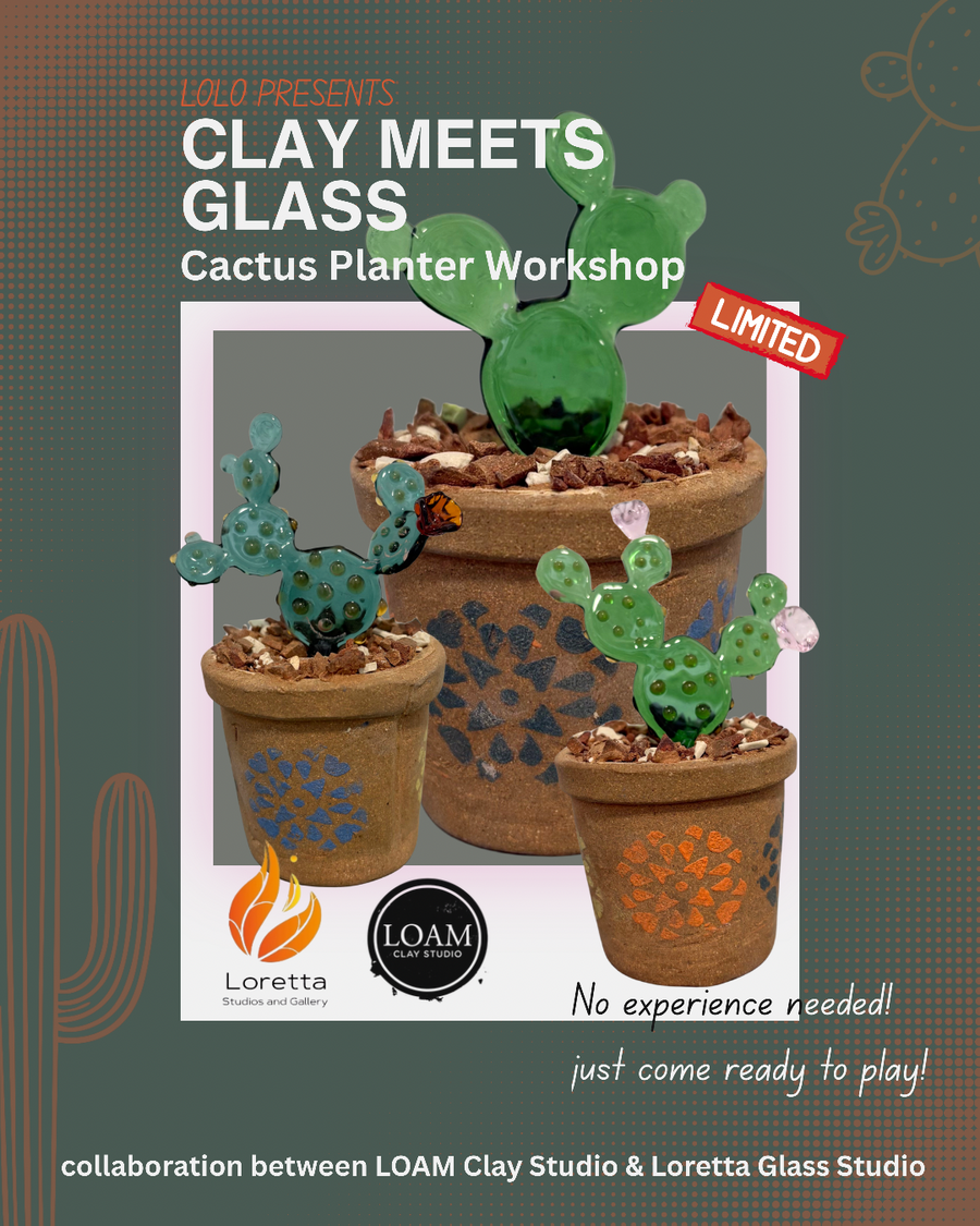 Clay Meets Glass: Cactus Planter