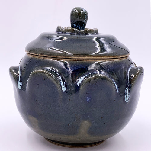 One of a kind Petal Jar, Sapphire