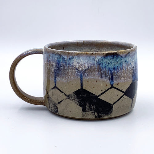 One of a kind, 14 oz Silt Rim over clear Hex Transfer