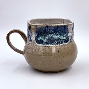 One of a kind, 18 oz Mug, Silt & Clear over Flower Transfer