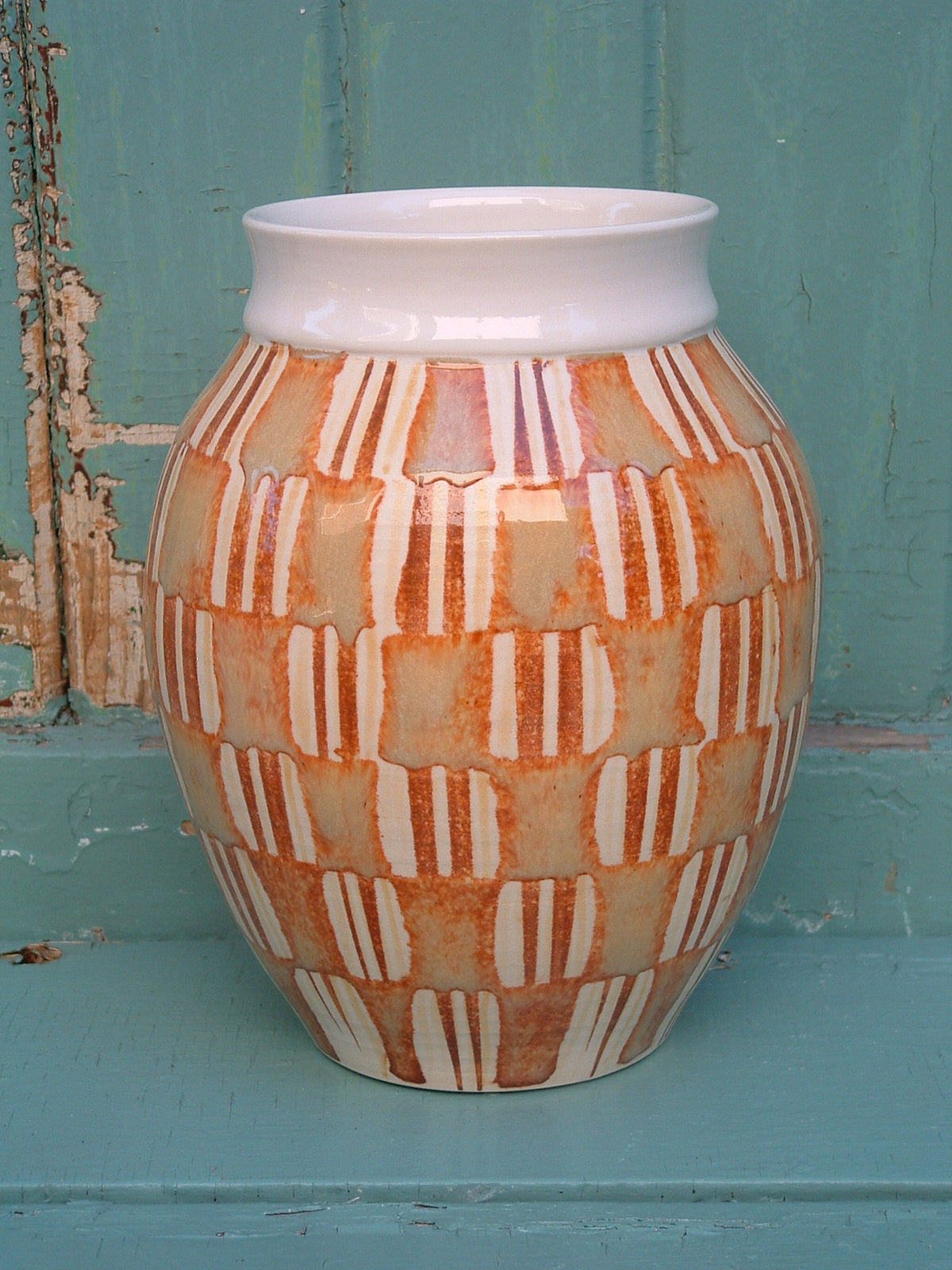 Plaid Vase by Carolynne Pynn Trudeau