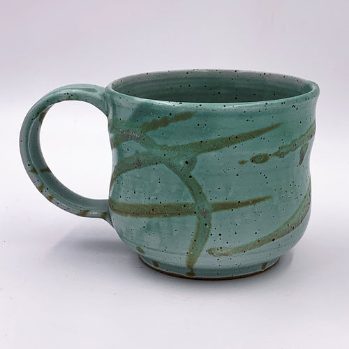 One of a kind, 18 oz Mug, Emerald Silt Splatter