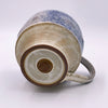 One of a kind, 18 oz Mug, Carved Frosty Blue with Narrow Base