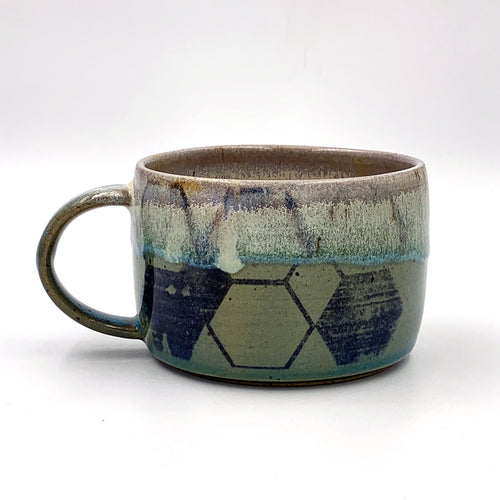 One of a kind, 14 oz Hex Transfer Mug