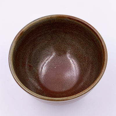 Small Bowl, Iron Orange with Moss Rim