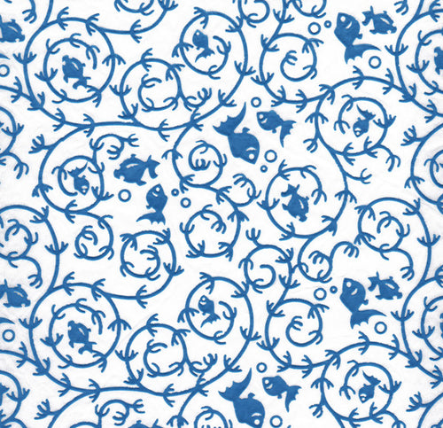 Blue Goldfish Pattern - Coloured Relief (JPT-071)