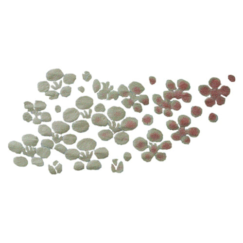 Plum Flowers Raised Coloured Relief (JPT-075)