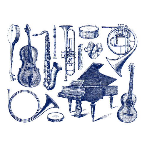 Musical Instruments Blue (Decal-026)