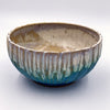 Small Fluted Turquoise and Quartz Bowl