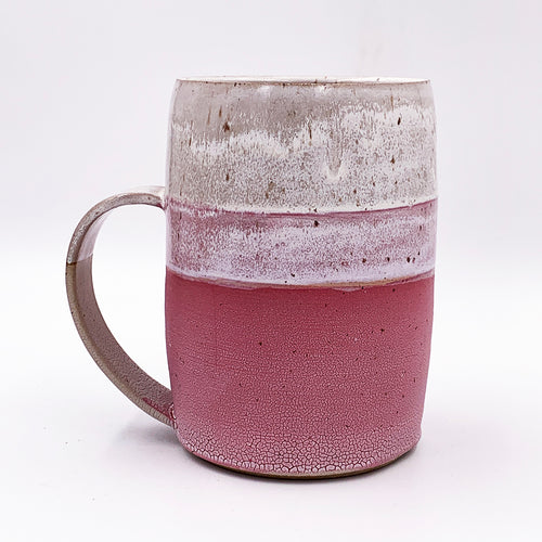 One of a kind, Large Mug or Beer Stein. Red & White