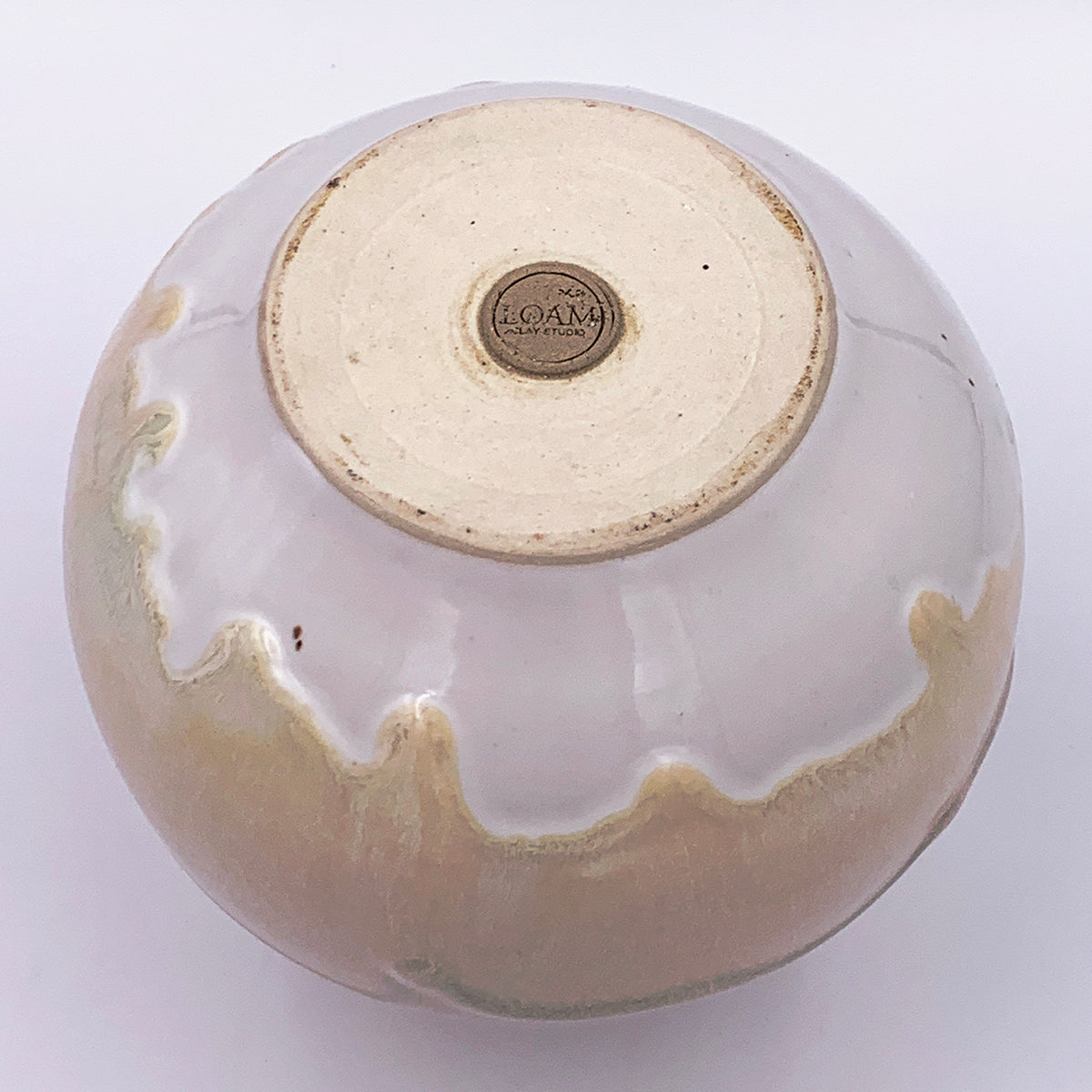 One of a kind Bud Vase, Drippy Quartz Glaze