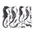 Seahorses Black (Decal-030)