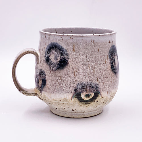 One of a kind, 20 oz Mug. Underglaze Circles