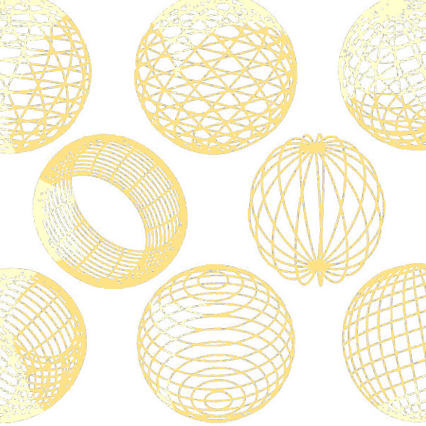 Geometric Sphere Gold Lustre(Decal-012)