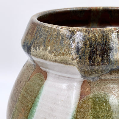 One of a kind, Vase Multi Coloured Poured Glaze