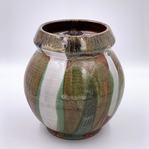 One of a kind, Vase Multi Coloured Poured Glaze